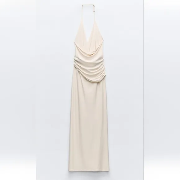 ZARA MIDI  HALTER DRESS