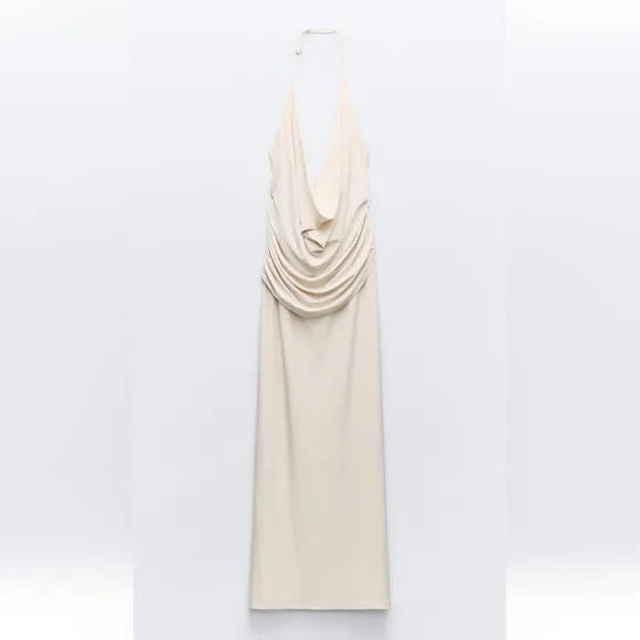 ZARA MIDI  HALTER DRESS