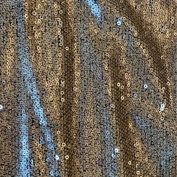 ZARA Silver Sequin Faux Wrap Skirt