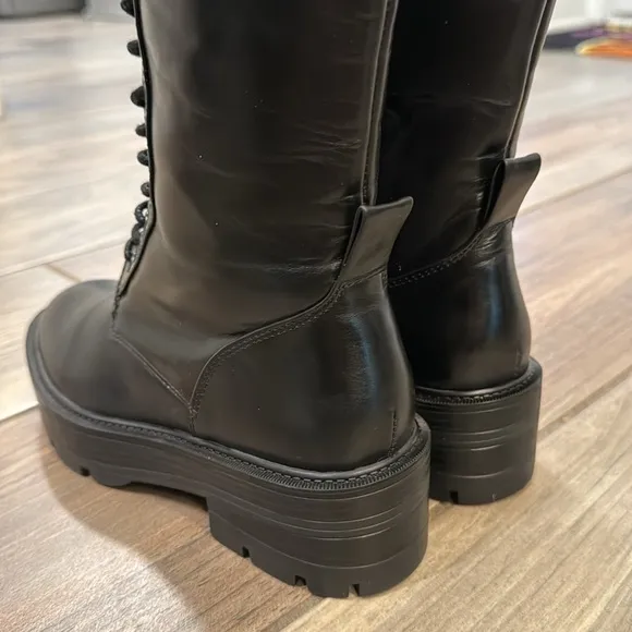 Zara Tall Lace Up Combat Boots