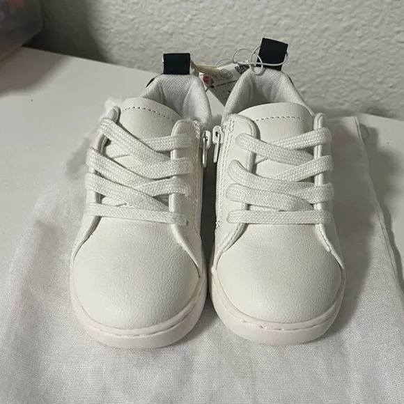 Zara • Toddler Boys White Lace Up Zipper Classic Sneaker