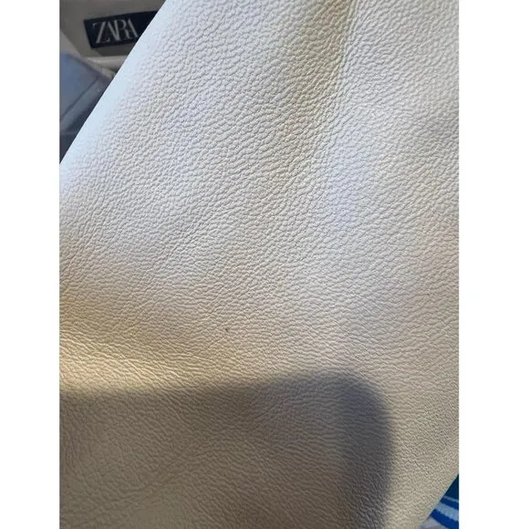 Zara X Rhuigi Leather Varsity Bomber Jacket Blue White NWT
