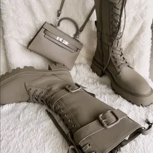 Zara Waxed Lace Up Boots New